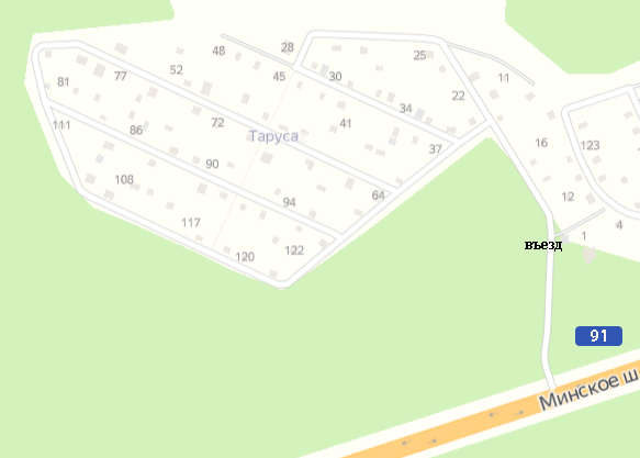 Карта расположения СНТ
